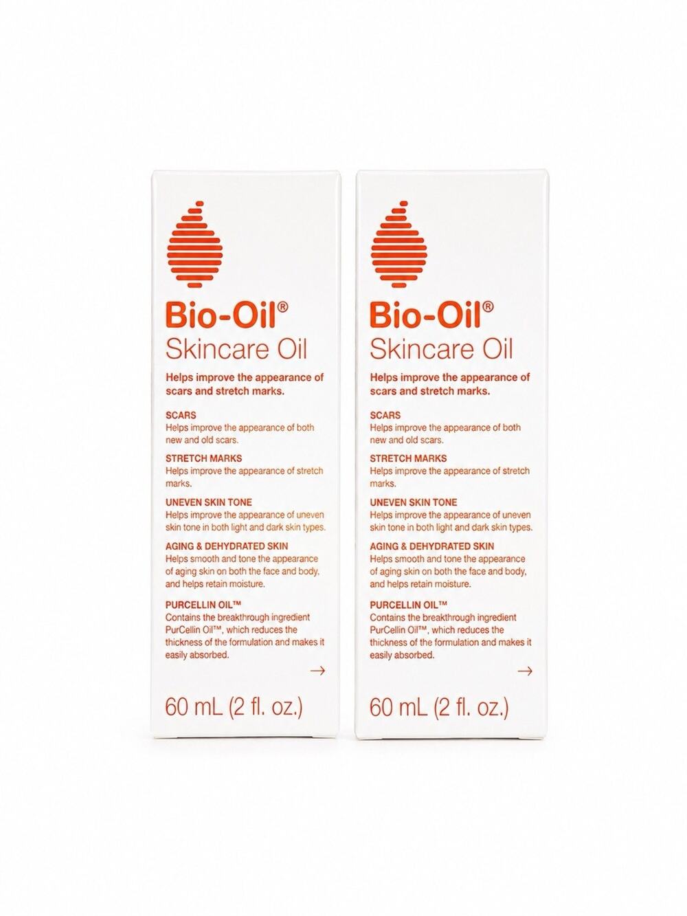 [2] Bio-Oil Skincare Oil Scars Stretch Marks Aging Skin Purcellin Oil - 2 oz New